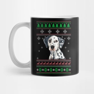 Dalmatian Ugly Christmas Sweater Funny Dog Lover Owner Gifts Mug